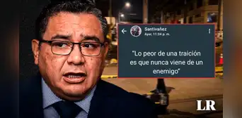 Juan Santiváñez difunde frase en su celular en medio de cuestionamientos: "Lo peor de una traición es que nunca viene de un enemigo"