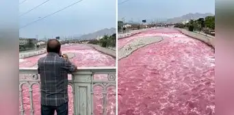 Desechos que tiñeron de rojo el río Rímac habrían salido de un colector de Sedapal, pero rechazan responsabilidad y culpan a textilera Desechos que tiñeron de rojo el río Rímac habrían salido de un colector de Sedapal, pero rechazan responsabilidad y culpan a textilera