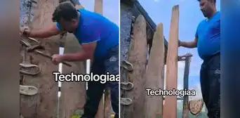Hombre reutiliza zapatillas viejas como bisagras para puerta y sorprende: “Hecho con IA (inteligencia artesanal)” Hombre reutiliza zapatillas viejas como bisagras para puerta y sorprende: “Hecho con IA (inteligencia artesanal)”