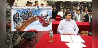 Juicio por los aires: Carlincatura de hoy retrata los intentos de Pedro Castillo por rechazar el proceso en su contra Juicio por los aires: Carlincatura de hoy retrata los intentos de Pedro Castillo por rechazar el proceso en su contra