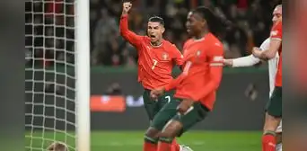 Con gol de Cristiano Ronaldo, Portugal derrotó 5-3 a Dinamarca en la serie global y accedió a las semifinales de la UEFA Nations League