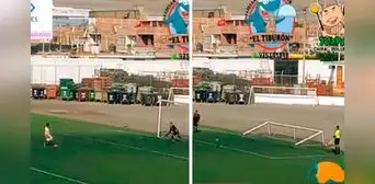 ¿El tiro del tigre? Futbolista peruano patea penal y bota el arco: árbitro le sacó tarjeta roja