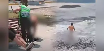 ¡Como en Baywatch! Policía se quita el uniforme para salvar a un bañista que estaba ahogándose en playa de Miraflores ¡Como en Baywatch! Policía se quita el uniforme para salvar a un bañista que estaba ahogándose en playa de Miraflores