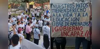 Los Olivos: padres de familia se unen para protestar contra las extorsiones en los colegios Los Olivos: padres de familia se unen para protestar contra las extorsiones en los colegios