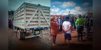 Adulto mayor resulta gravemente herido tras ser atropellado por camión conducido por menor de edad en Juliaca Adulto mayor resulta gravemente herido tras ser atropellado por camión conducido por menor de edad en Juliaca
