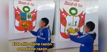 Escolar expone sobre elementos del escudo peruano y sorprende: “La cornucopia se está quedando sin riquezas por presidentes corruptos” Escolar expone sobre elementos del escudo peruano y sorprende: “La cornucopia se está quedando sin riquezas por presidentes corruptos”