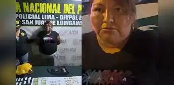 Capturan a la 'Tía Veneno' en SJL con 31 ketes de PBC: mujer vendía droga en tapers de comida