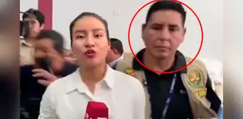 Periodista de TV Perú es agredida en vivo por policía que custodiaba a ministro de Ambiente Periodista de TV Perú es agredida en vivo por policía que custodiaba a ministro de Ambiente