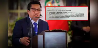 César Vásquez: comienza la recolección de firmas en el Congreso para censurar al ministro de Salud