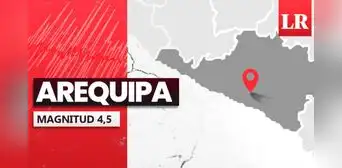 Temblor de magnitud 4,5 se sintió en Arequipa hoy, según IGP
