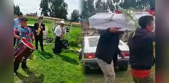 Hombre en Huancayo vela a su perrito fallecido 2 días y lo despide con banda de música Hombre en Huancayo vela a su perrito fallecido 2 días y lo despide con banda de música