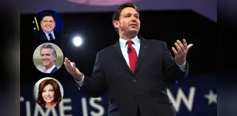 Ron DeSantis lanza duras críticas a Newsom, Pritzker y Hochul por sus "políticas de izquierda": "Están destruyendo sus estados" Ron DeSantis lanza duras críticas a Newsom, Pritzker y Hochul por sus "políticas de izquierda": "Están destruyendo sus estados"