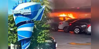Estacionamiento de Disneyland arde en llamas: fuego se propagó luego que vehículo se incendie involuntariamente Estacionamiento de Disneyland arde en llamas: fuego se propagó luego que vehículo se incendie involuntariamente