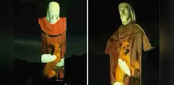 Cristo Redentor 'abrazó' a un perrito callejero y gesto conmovió a miles en Brasil: "Adoptar es cultivar amor"