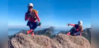 Tiktoker cae a un abismo al intentar posar para una foto en una empinada roca