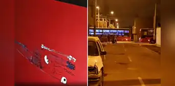 Bus de la empresa 'El Rápido' es baleado por desconocidos durante la madrugada en SMP Bus de la empresa 'El Rápido' es baleado por desconocidos durante la madrugada en SMP