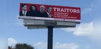 Cartel publicitario en Miami acusa Marco Rubio y otros republicanos de "traicionar" a inmigrantes: comunidades se sienten "engañadas"