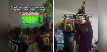 Peruana le realizó campeonato FIFA a su novio en su cumpleaños y sorprende: “Hubo hasta copa”