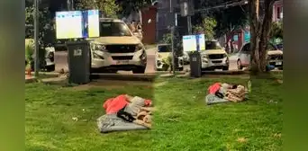 Joven conecta un televisor roto en plena calle para ver el partido de fútbol y en redes bromean: “Prioridades son prioridades” Joven conecta un televisor roto en plena calle para ver el partido de fútbol y en redes bromean: “Prioridades son prioridades”