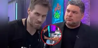 Miguel Arce explota contra Javier Masías y le lanza una hamburguesa en pleno programa de 'El gran chef famosos'