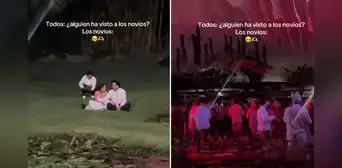 Novios causan sorpresa al preferir conversar que disfrutar la fiesta de su boda: “Ya vámonos, es bien tarde”