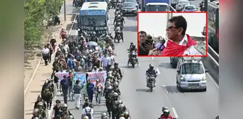 Empresa Etuchisa 'El Chino' inicia marcha desde Puente Piedra hacia el centro de Lima: "Familias tienen miedo que no regresen" Empresa Etuchisa 'El Chino' inicia marcha desde Puente Piedra hacia el centro de Lima: "Familias tienen miedo que no regresen"