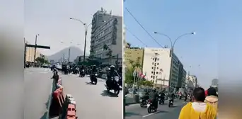 Comunidad de motociclistas protestan frente al Congreso en pleno paro de transportistas Comunidad de motociclistas protestan frente al Congreso en pleno paro de transportistas