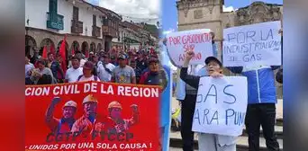 Protestas en el sur: ciudadanos marchan por culminación del Gasoducto del Sur y contra Tía María Protestas en el sur: ciudadanos marchan por culminación del Gasoducto del Sur y contra Tía María