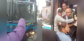 Desinflan llantas de bus 'El Chino' con pasajeros por no sumarse al paro de transportistas: "Bájense todos"