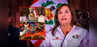 Revelan nueva foto del celular de Dina Boluarte: escultura de santo y estampas llenan su oficina