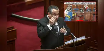 Adrianzén y su interpelación en el Congreso: Carlincatura retrata al primer ministro quejándose del adjetivo 'adulón' planteado en el Pleno Adrianzén y su interpelación en el Congreso: Carlincatura retrata al primer ministro quejándose del adjetivo 'adulón' planteado en el Pleno