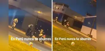 Policía en Perú detiene a dos motociclistas y los pone a hacer ejercicios en plena calle: “Se libraron de la multa”