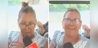 Pasajera de bus hace reír a reportero en vivo con inesperada respuesta tras acercarle el micrófono: "Parece otra cosa"