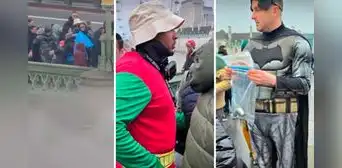 Policías se disfrazan de Batman y Robin para detener a estafadores callejeros: "Esos son mis ídolos"