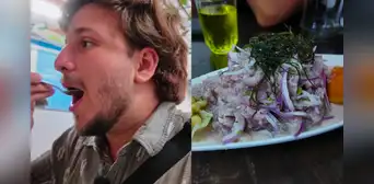 Venezolano prueba comida peruana y queda fascinado con el ceviche: "Es uno de mis platos favoritos en el mundo"