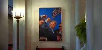 La Casa Blanca de EEUU sustituyó el retrato de Obama por uno de Donald Trump con el rostro ensangrentado La Casa Blanca de EEUU sustituyó el retrato de Obama por uno de Donald Trump con el rostro ensangrentado