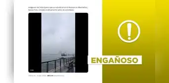 Video no corresponde a la caída de un helicóptero en el río Hudson de Nueva York en abril de 2025 Video no corresponde a la caída de un helicóptero en el río Hudson de Nueva York en abril de 2025