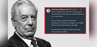 "Un genio de las letras": Emmanuel Macron, presidente de Francia, rinde homenaje a Vargas Llosa tras su fallecimiento