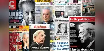 Así fueron las portadas de los principales diarios del mundo al reportar la muerte de Mario Vargas Llosa: "Cierra la puerta del boom"