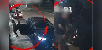 Delincuentes bajan de camioneta de lujo y asaltan con pistola a pareja en la puerta de su edificio en Surco
