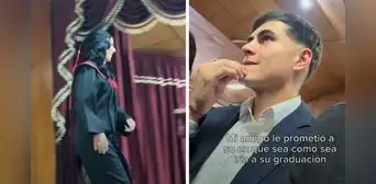 Joven asistió a la graduación de su expareja y genera reacciones en redes: “Era una promesa” Joven asistió a la graduación de su expareja y genera reacciones en redes: “Era una promesa”