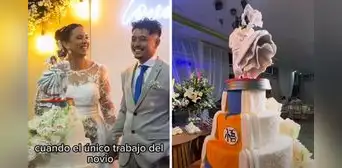 Novio eligió la torta para la boda y sorprende al pedir con temática de Goku: “Son gustos”