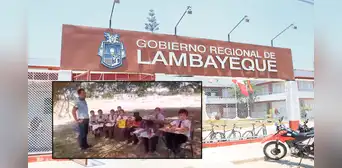 Alumnos estudian bajo un árbol por falta de aulas en su colegio de Lambayeque Alumnos estudian bajo un árbol por falta de aulas en su colegio de Lambayeque