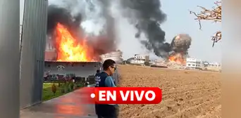 Incendio en Lurín EN VIVO: se registra explosión en almacén cerca a la Panamericana Sur Incendio en Lurín EN VIVO: se registra explosión en almacén cerca a la Panamericana Sur