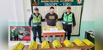 La Libertad: PNP incauta más de 100 dinamitas y material explosivo dentro de un vehículo que iban hacer utilizados para actos extorsivos La Libertad: PNP incauta más de 100 dinamitas y material explosivo dentro de un vehículo que iban hacer utilizados para actos extorsivos