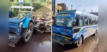 Un muerto y un herido tras choque entre un tricimoto y una cúster en Juliaca