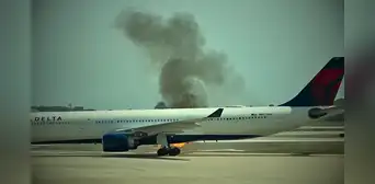 Avión de Delta con casi 300 pasajeros sufre incendio minutos antes de despegar del Aeropuerto Internacional de Orlando en Florida