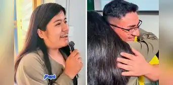 Joven postulante a la UNFV llega entre lágrimas al trabajo de su padre y lo conmueve con una noticia inolvidable: “Lo logré, papá”
