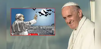 Papa Francisco: Carlincatura retrata que el sumo pontífice trabajó hasta el último día para alejar los males de la Iglesia