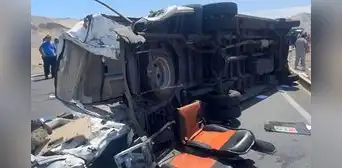 Fatal accidente en Casma: dos fallecidos y 15 heridos en choque entre miniván y volquete en el óvalo de Tortugas Fatal accidente en Casma: dos fallecidos y 15 heridos en choque entre miniván y volquete en el óvalo de Tortugas